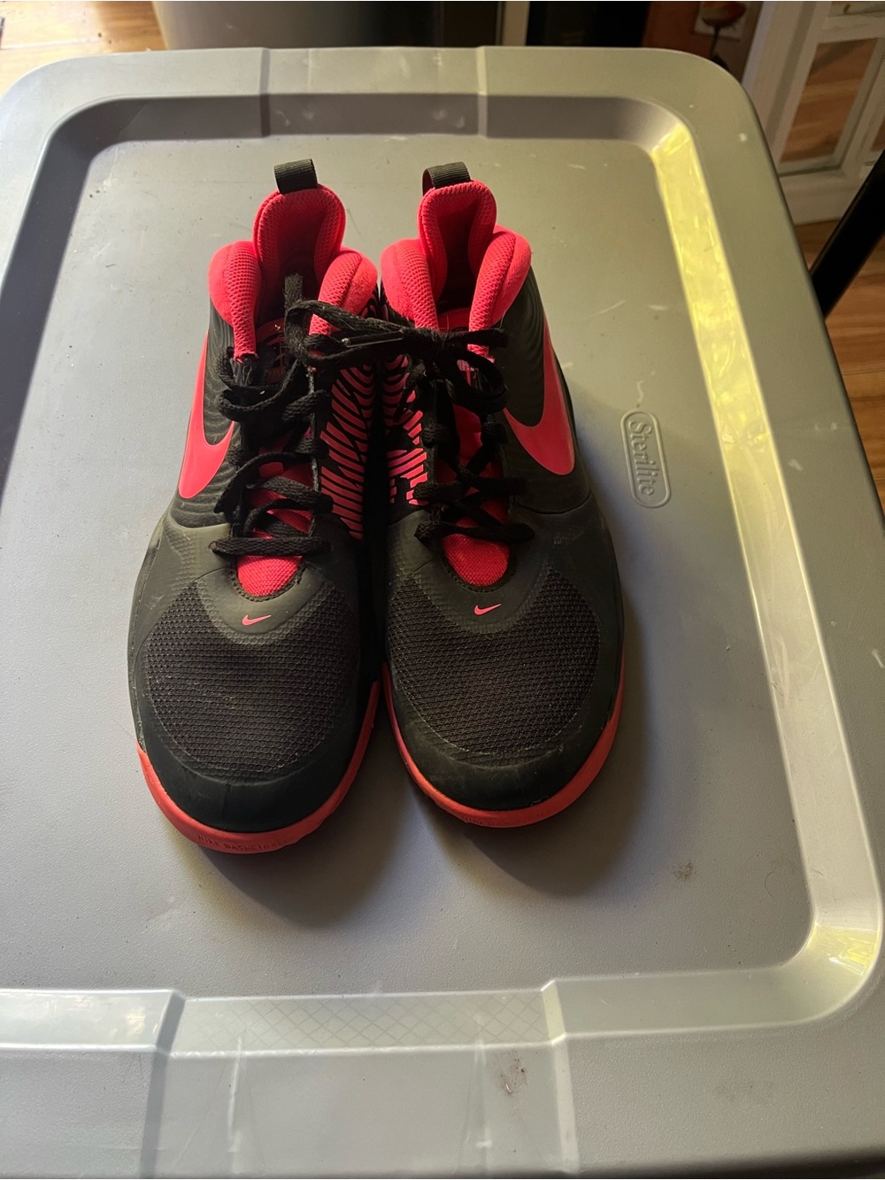 Nike Kids Black and Pink Athletic Sneakers